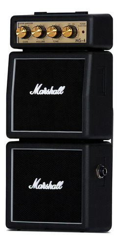 Guitarra Marshall Mini Ms4 en forma de cubo, color negro