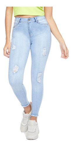 Jeans Mujer High Waist 1873 Celeste Paradise Jeans