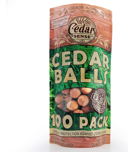 Cedar Sense - Bolas De Cedro  Paquete De 100  Fabrica.