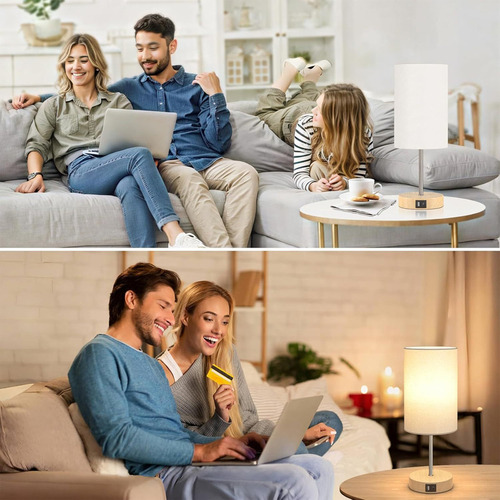 Candeeiro De Mesa Quarto, Candeeiro Toque Regulável 3 Vias