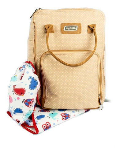 Imagen 6 de 6 de Mochila, Bolso Maternal Combinada+cambiador+ Bolsita De Bebe