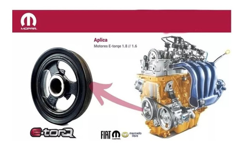Polia Virabrequim Fiat Doblo Idea Punto Motor E-torq 1.8 1.6