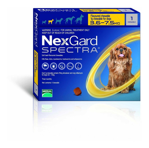 Nexgard Spectra Tabletas. Perros De 3.5-7.5 Kg