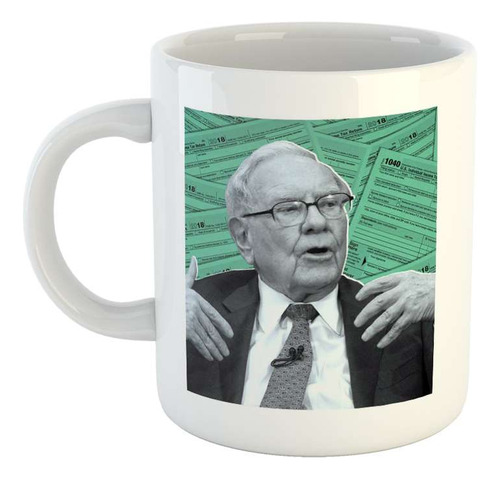 Taza Ceramica Warren Buffet El Mejor Inversor Finanzas M1