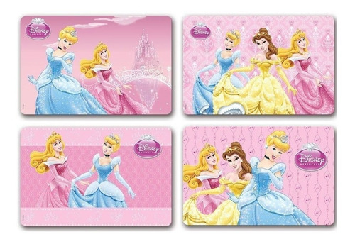 Imagem 1 de 2 de Jogo Americano Infantil Princesas 4 Peças Gedex
