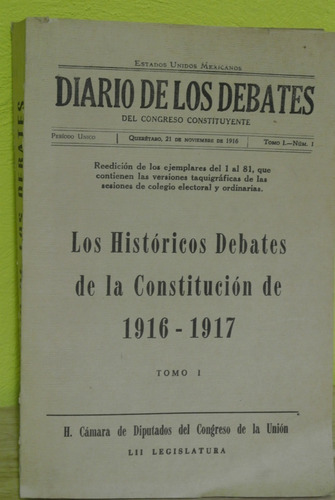 Chambajlum Diario Debates Congreso Constituyente 1916-17 1