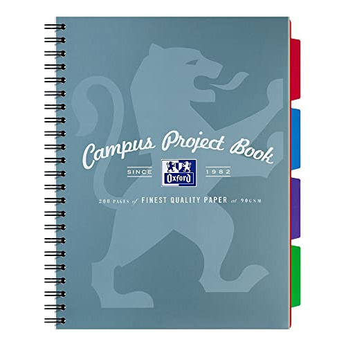 Libro De Proyectos A4, Cuaderno A4 Separadores, Azul Me...