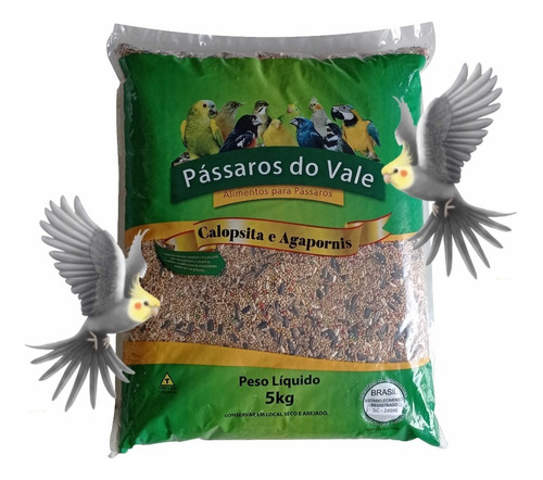 Ração Para Pássaro Calopsita E Agapornis - 5kg