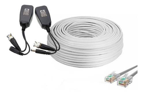 Cable Para Cámara Utp Cctv Bnc Y Alimentación X30 Metros
