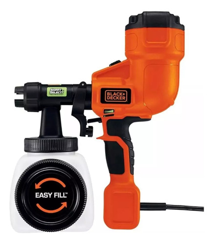 Pistola Pintura/ Pulverizador 278w Black Decker Bdph200b-b2