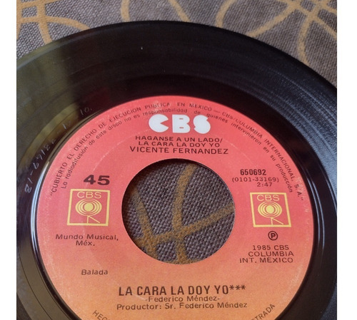 Lote Discos De Acetato Vinilo Vicente Fernández Ranchera (Usado)