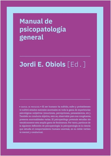 Manual De Psicopatologia  General