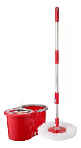 Mopa Giratoria 360 Spin Mop Balde Centrifugador Metalizado