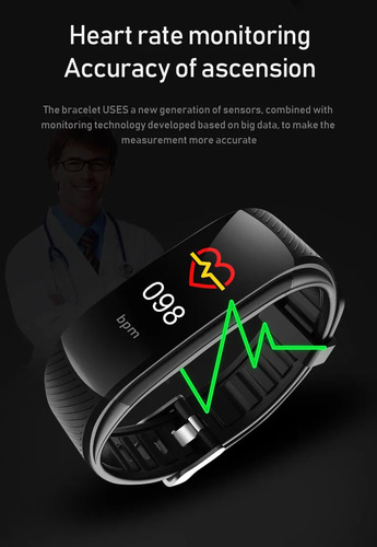 Pulsera Con Tensiómetro Y Sensor De Frecuencia Cardíaca.