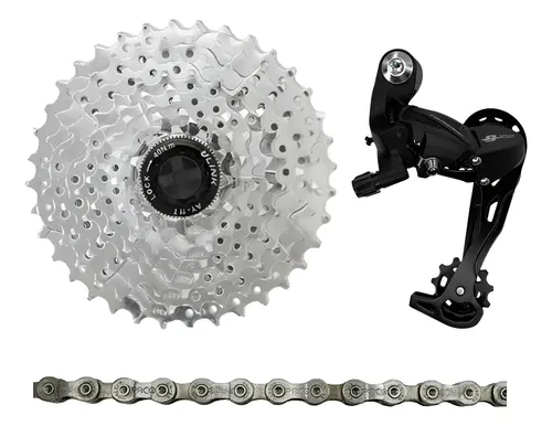 run　No1 Kit 9v Bike Cassete Index 11-42d Câmbio 9v Corrente K7 Bike