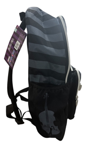 Mochila Escolar Urbana Merlina 18 Pulgadas Espalda Tapimovil Color Negro Diseño de la tela Rayas