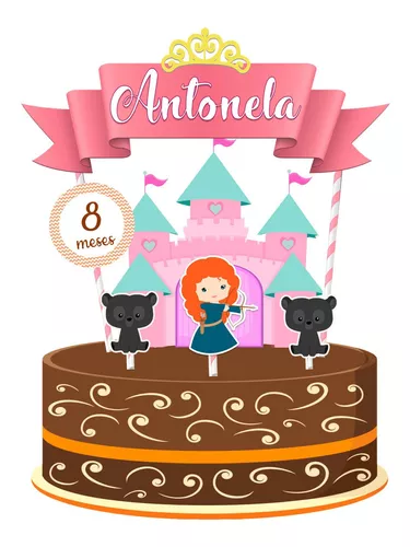 BOLO MESVERSÁRIO TEMA PRINCESA