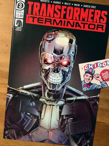 Comic - Transformers Vs Terminator #3 Cover B T-800