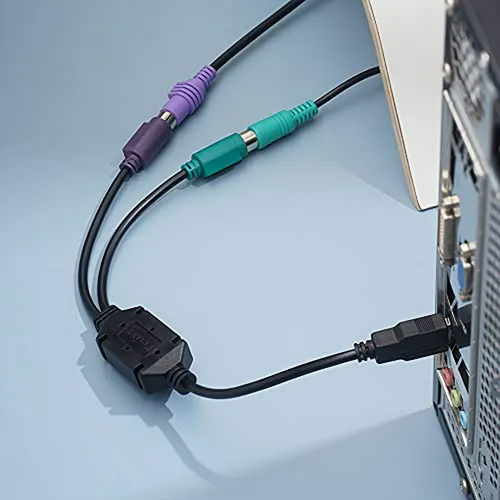 Adaptador Perixx Peripro-401 Para Teclado Y Ratón Ps2 A Usb