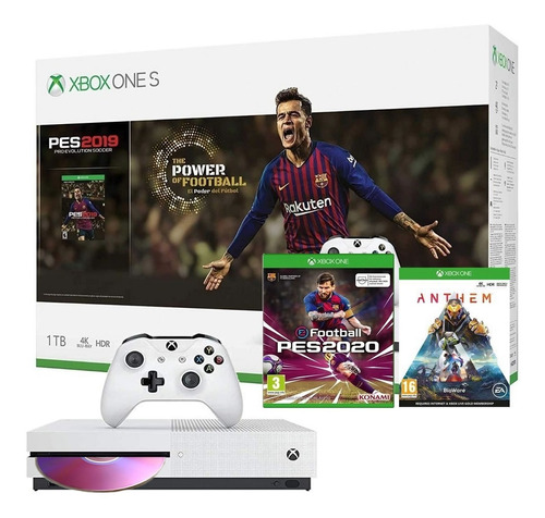 Xbox One S Microsoft 1tb + Pes 2019 Edition Ahora 12 Y 18