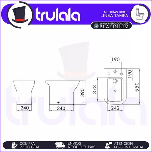 Juego Baño Completo Sanitarios Porcelana Dual Cierre Suave