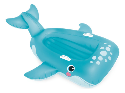Flotador Inflable Diseño Intex Barco Ballena 168x140 Cm Blue