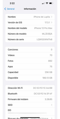 I Phone 13 Pro Max 256gb (Usado)