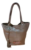 Comprar Tote Bag Cuero Vacuno Beige Cartera Marron Bolso Beige Liso Beige