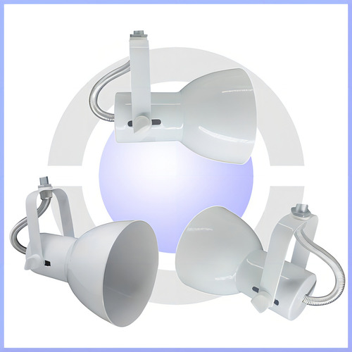 6 Unid Spot Trilho Lampada Bulbo Led E27 Direcional - Bocão Cor Branco 127/220V