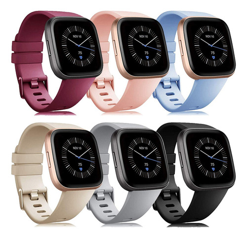 6 Correas Para Fitbit Versa/versa 2/versa Lite/se