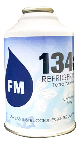 Refrigerante R134 X 340gr Marca Fm Uso Domestico Y Vehicular