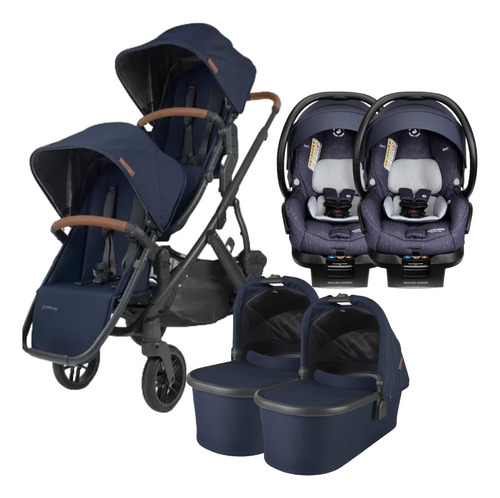 Coche Doble Uppababy Vista 2 Moises Y 2 Butaquitas Mico