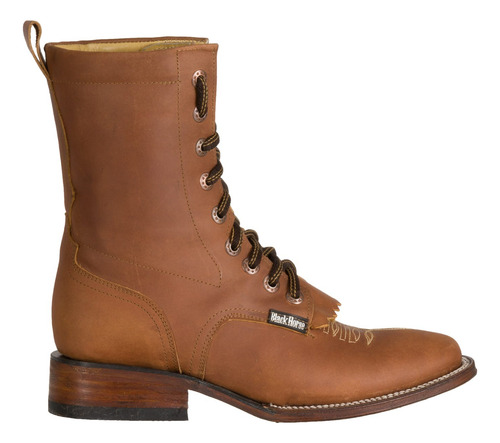 Bota Vaquera Leiser Para Dama 100% Piel, Café Capuchino