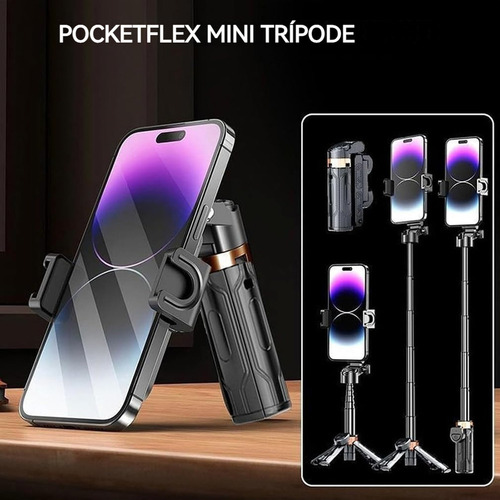 Mz Mini Trípode Celular Selfie Stick Bluetooth Control