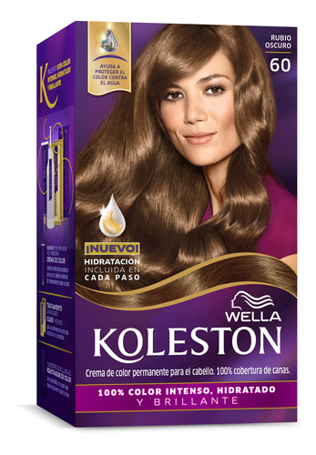Kit Tinta Wella Professionals  Koleston tono 60 rubio oscuro para cabello