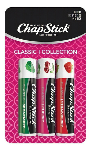 3 Chapstick Lip Balm Classic Variado Protetor Labial