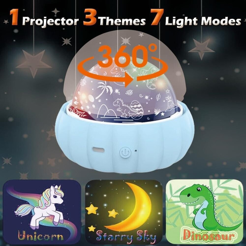 Luz Nocturna Led 3 En 1 Con Forma De Dinosaurio Y Unicornio