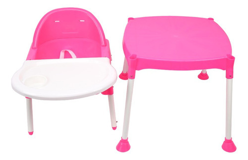 Silla De Comer Para Bebe Imback Multiuso 2 En 1 Mesa Y Silla Color Rosa BB002