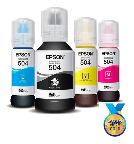 Tinta Original Epson 504 Kit 4 Colores L4150,4160