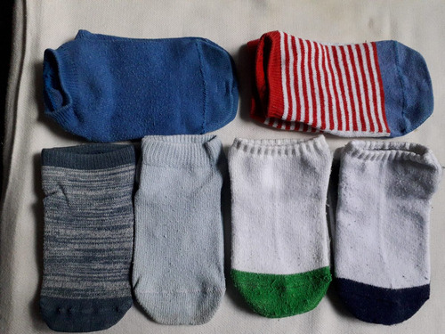 6 Pares De Medias Old Navy/grisino T 24-26 Usadas Buen Estad