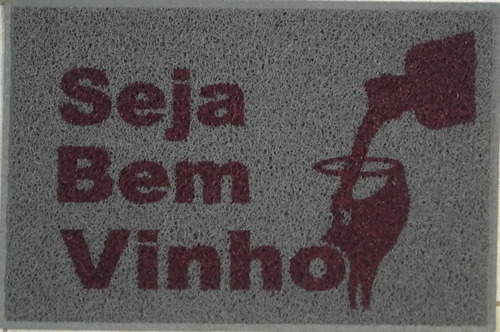 Tapete Seja Bem Vinho - Capachos Personalizados - Prata