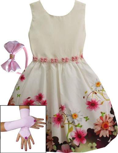 Vestido Infantil Festa Floral 4 Ao 16