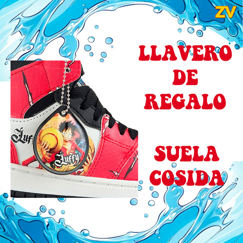 Tenis Luffy Anime One Piece Cosplay Cosido Blancos 416-n-bop