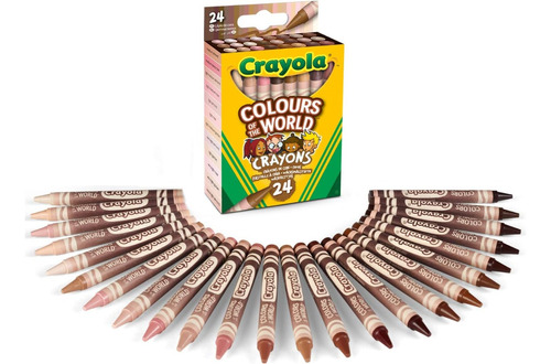 Crayola: Caja X 24 Crayolas Pieles Del Mundo Everkid