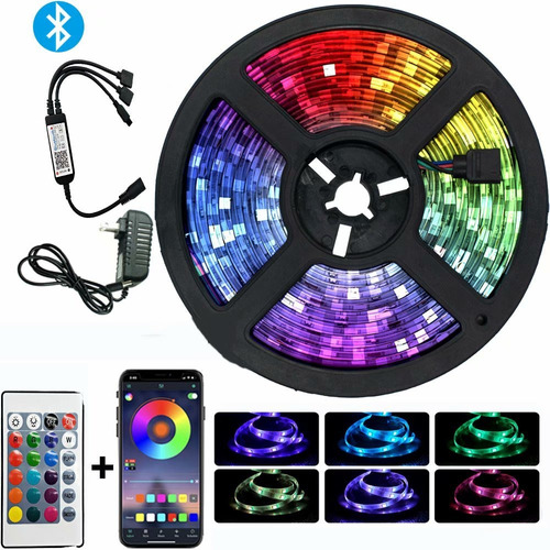 Kit Luces Led Rgb5050 10m Control/bluetooth Y Sinc Música