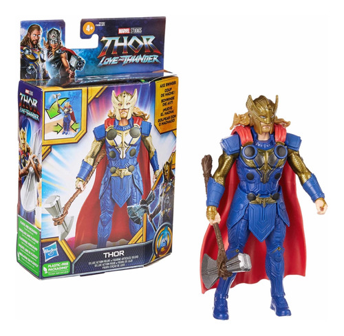 Muñeco Thor Love & Thunder 15 Cm Marvel Estudios Original