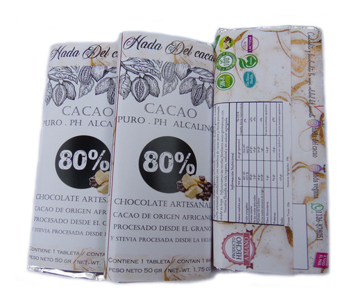 Imagen 7 de 8 de Pack Chocolate + Nibs Caju Keto Vegano Ceto +bandeja Regalo