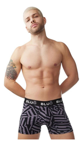 Boxer Basico Algodon Estampado Bluo