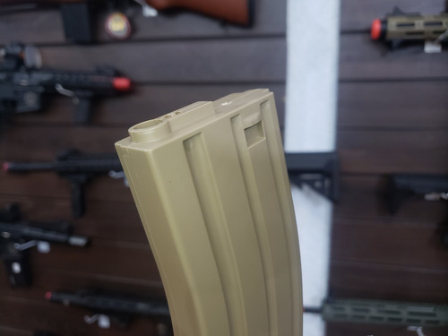 Imagem 3 de 6 de Combo 4x Airsoft Magazine Carregador M4 Mid Cap 120bbs Tan