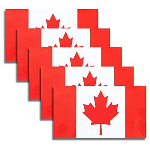 Juego De 5 Calcomanías De Bandera De Canadá, Pegatina...